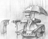 "Robo man" - blyertsteckning